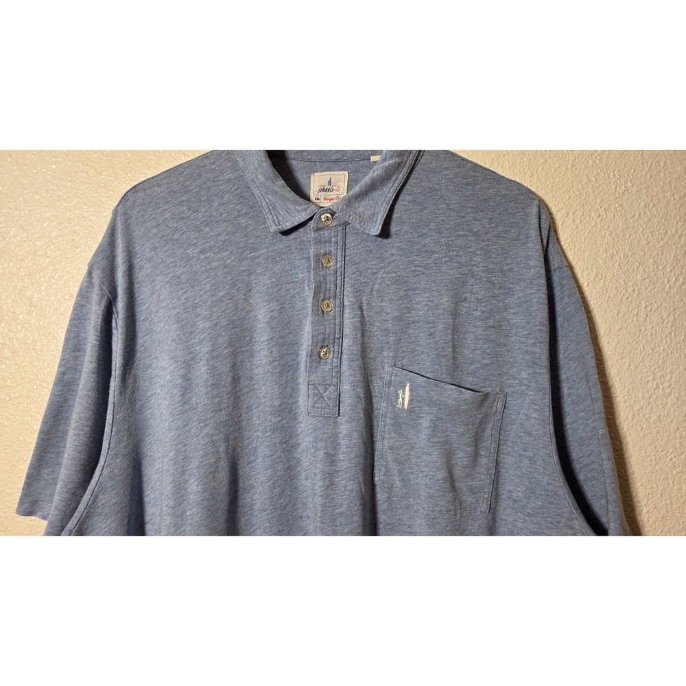 Johnnie-O Hangin' Out 2XL Blue Heather Polo Modal Blend Coastal Golf Preppy - Picture 5 of 6